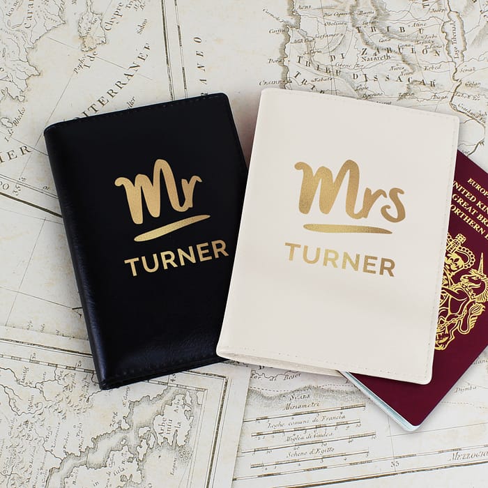 Personalised Mr & Mrs Passport Holders Set - ItJustGotPersonal.co.uk