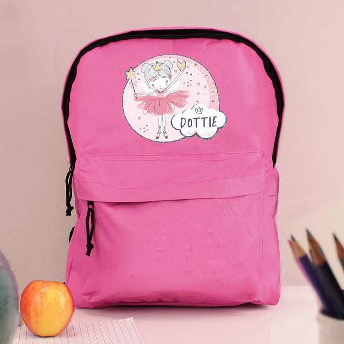 Personalised Fairy Pink Backpack - ItJustGotPersonal.co.uk