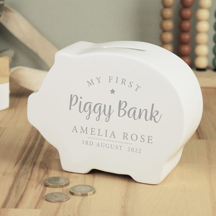 Personalised My First Piggy Bank - ItJustGotPersonal.co.uk