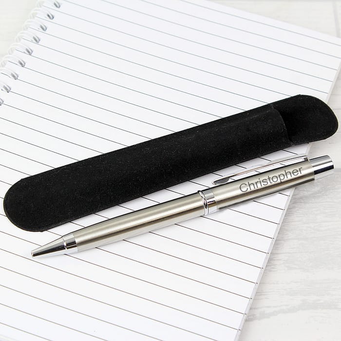 Personalised Classic Pen and Pouch Set - ItJustGotPersonal.co.uk