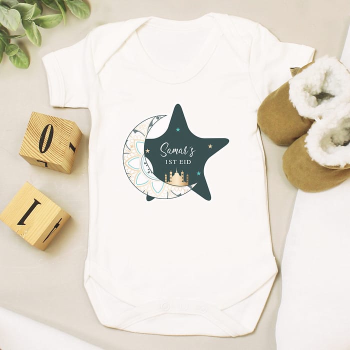 Personalised 1st Eid 0-3 Months Baby Vest - ItJustGotPersonal.co.uk