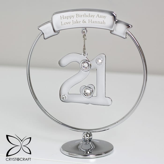 Personalised Crystocraft 21st Celebration Ornament - ItJustGotPersonal.co.uk