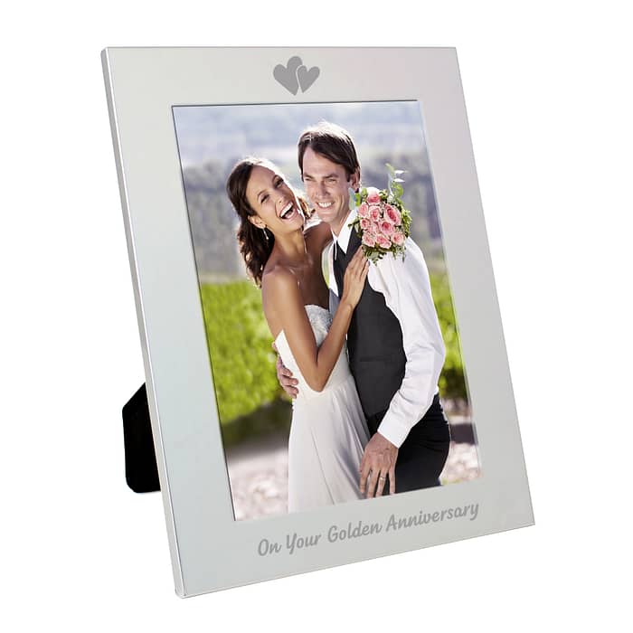 Silver 5x7 Golden Anniversary Photo Frame - ItJustGotPersonal.co.uk