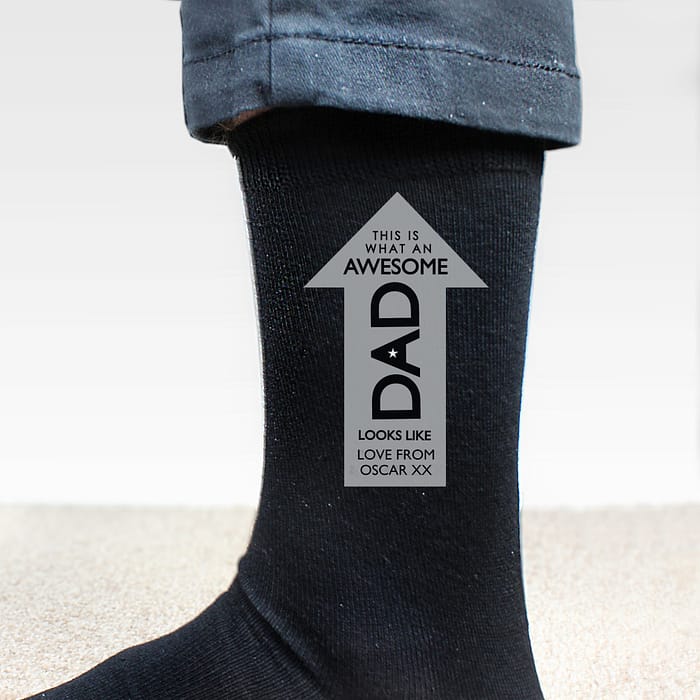 Personalised Awesome Dad Men's Socks - ItJustGotPersonal.co.uk