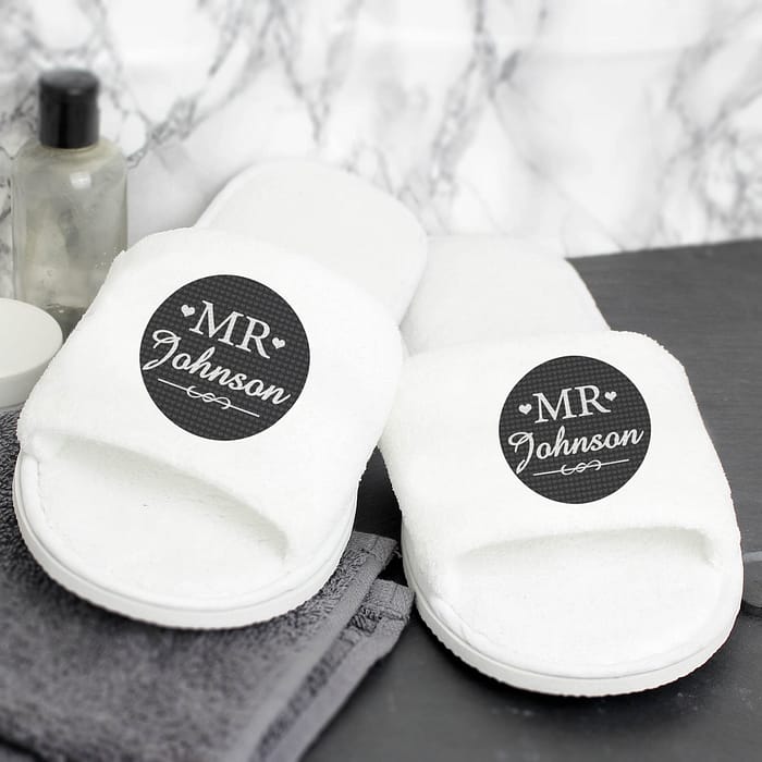 Personalised Mr Velour Slippers - ItJustGotPersonal.co.uk