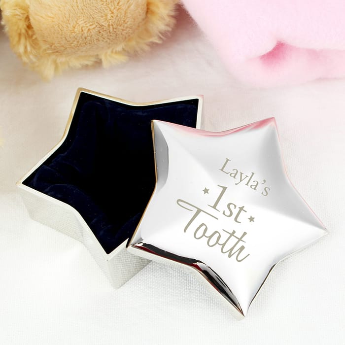 Personalised 1st Tooth Star Trinket Box - ItJustGotPersonal.co.uk