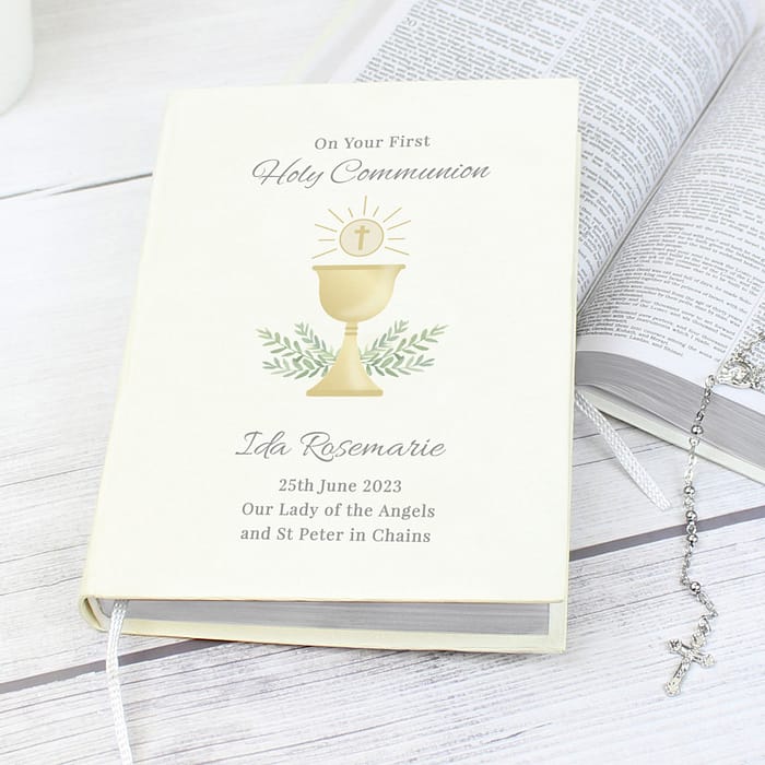 Personalised First Holy Communion Holy Bible - Eco-friendly - ItJustGotPersonal.co.uk