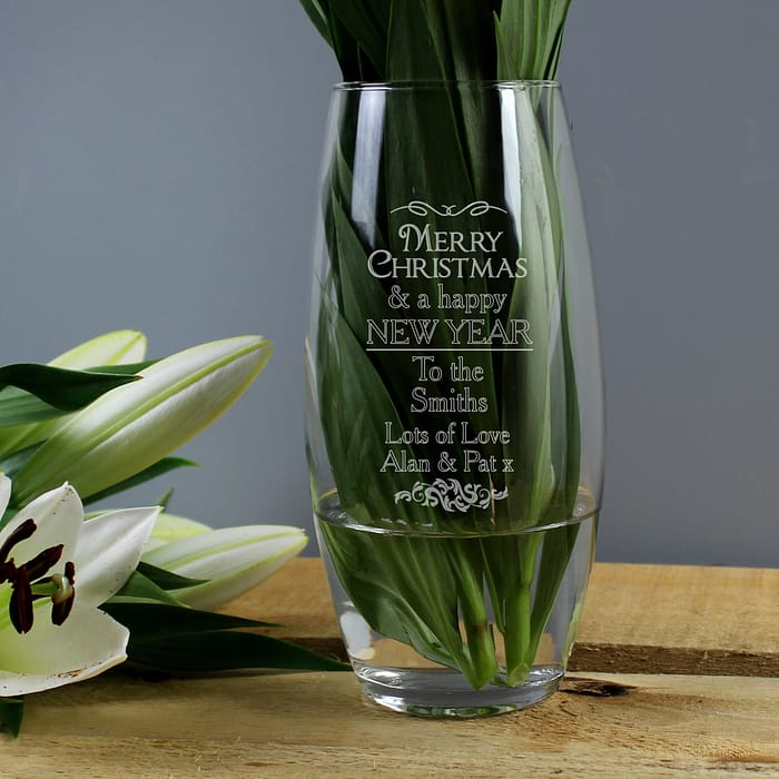 Personalised Christmas Bullet Vase - ItJustGotPersonal.co.uk