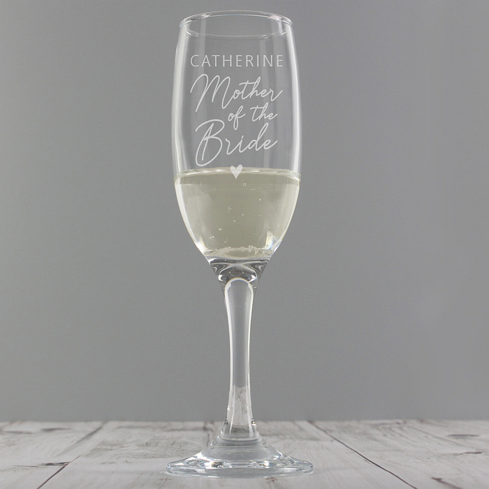 Personalised Mother of the Bride Flute Glass - ItJustGotPersonal.co.uk