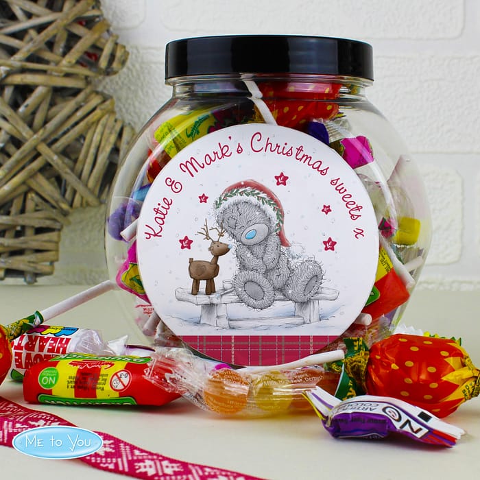 Personalised Me To You Reindeer Sweet Jar - ItJustGotPersonal.co.uk