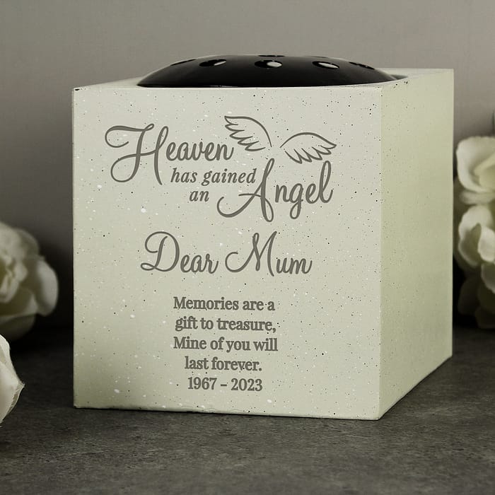 Personalised Angel Memorial Vase - ItJustGotPersonal.co.uk