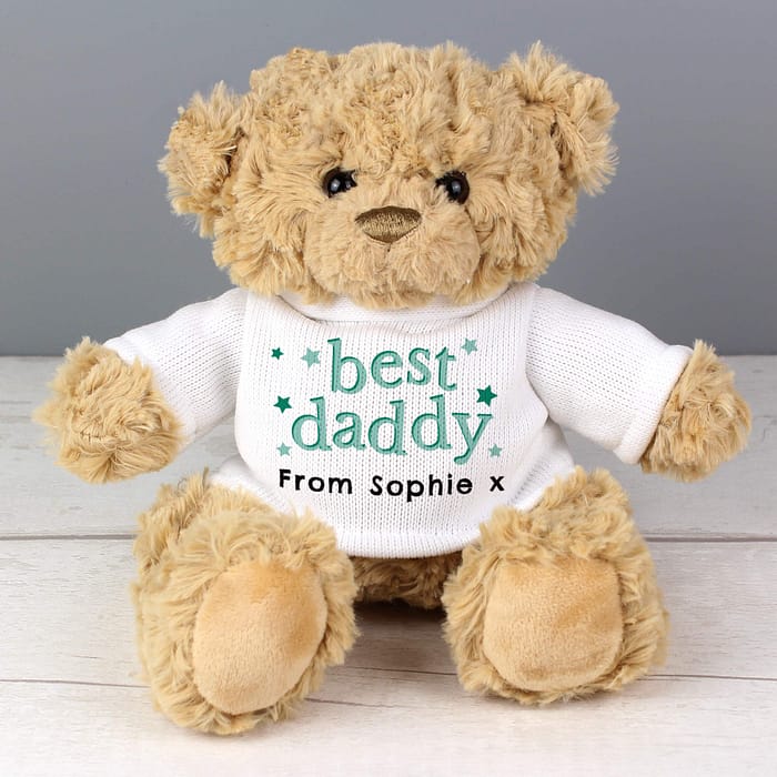 Personalised Best Daddy Teddy Bear - ItJustGotPersonal.co.uk