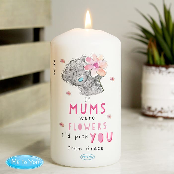 Personalised Me To You If... Were Flowers Pillar Candle - ItJustGotPersonal.co.uk