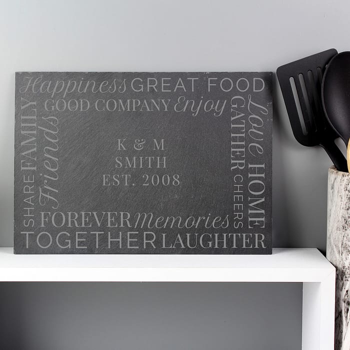 Personalised 'Together' Slate Placemat - ItJustGotPersonal.co.uk