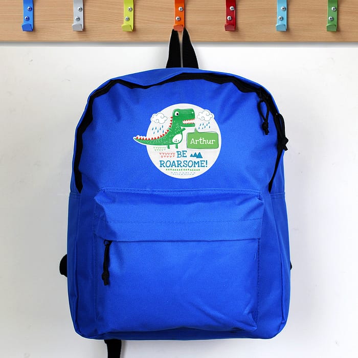 Personalised 'Be Roarsome' Dinosaur Backpack - ItJustGotPersonal.co.uk