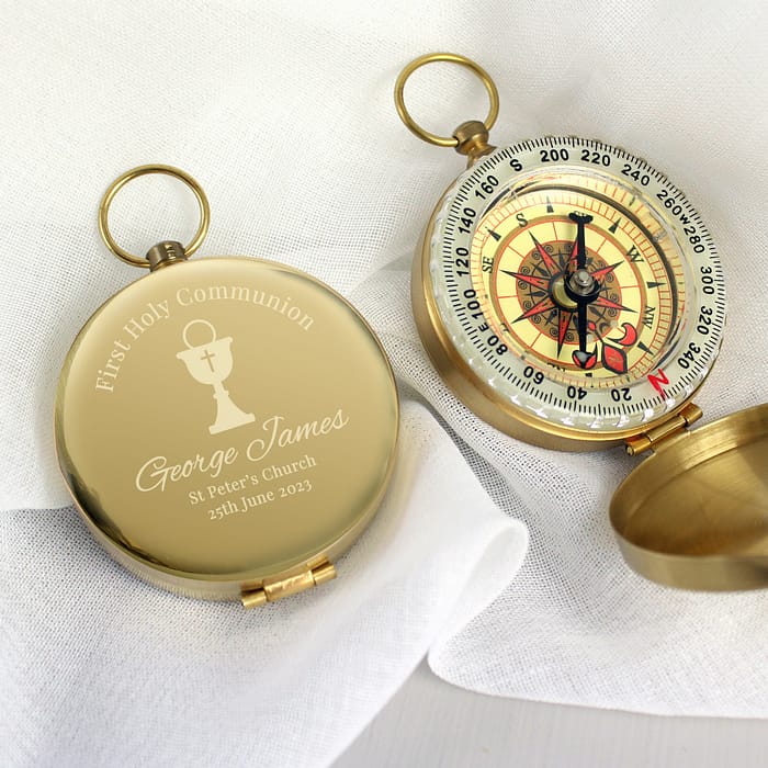 Personalised First Holy Communion Compass - ItJustGotPersonal.co.uk