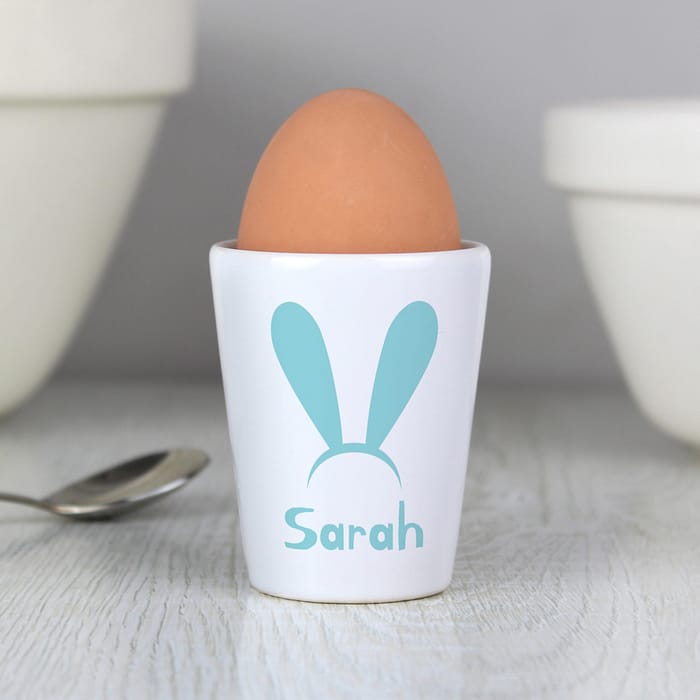 Personalised Bunny Ears Egg Cup - ItJustGotPersonal.co.uk